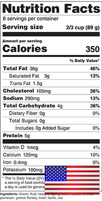 FDA Nutrition Facts Label