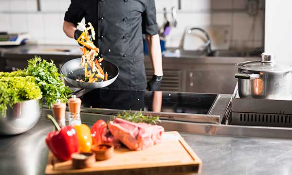 Chef Cooking Vegetables