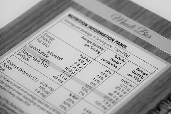 Menu Nutrition Label 01